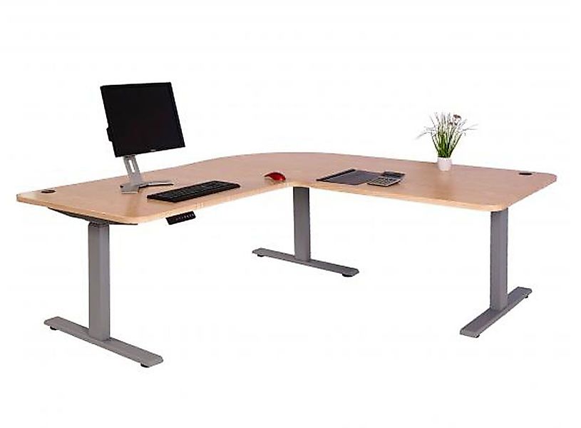Mendler Eckschreibtisch D40, Computertisch elektrisch höhenverstellbar günstig online kaufen