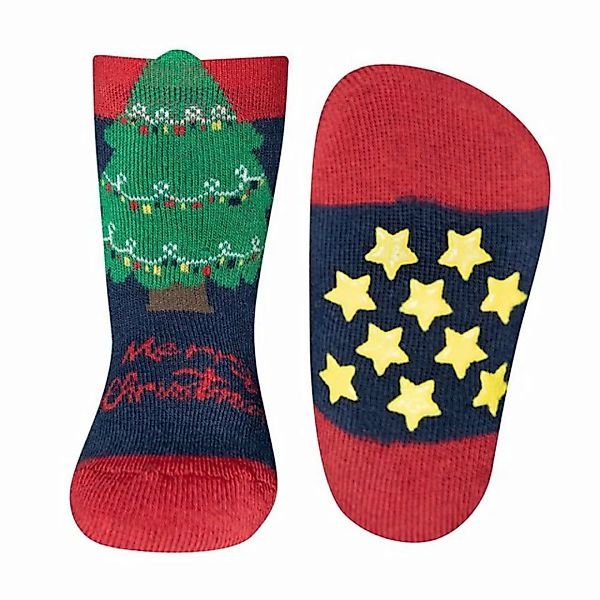 Ewers ABS-Socken Stoppersocken ABS Tannenbaum/Merry Christmas günstig online kaufen