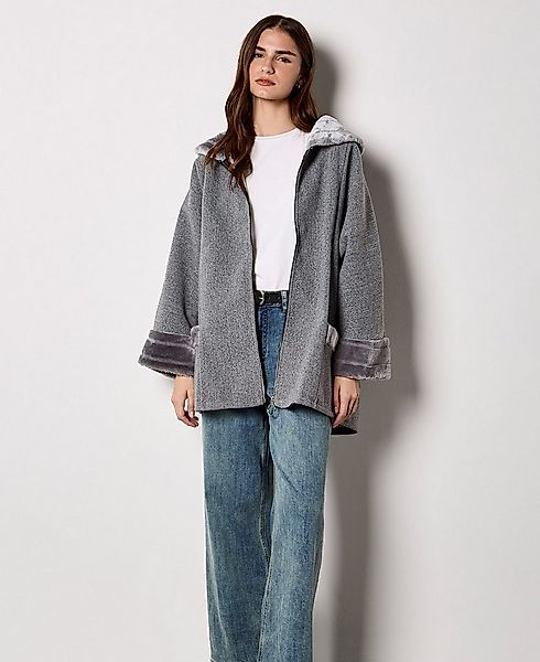 Apricot Fellimitatjacke Reißverschluß-Jacke mit Kunstfellbesatz günstig online kaufen