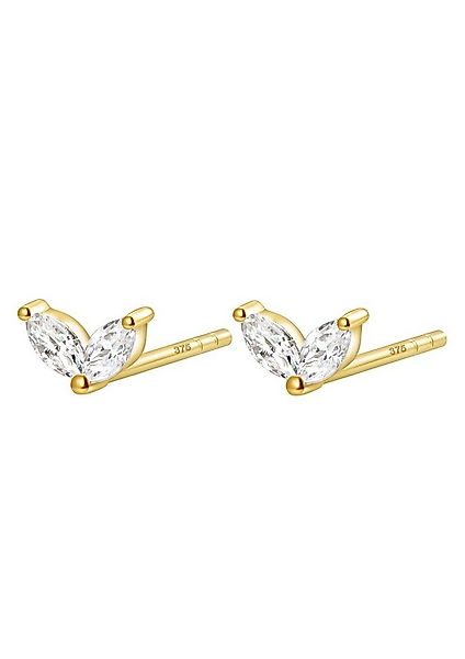 Dear Me Paar Ohrstecker Mini Glanz 375 Gold für Damen, Gelbgold/Weißgold, K günstig online kaufen