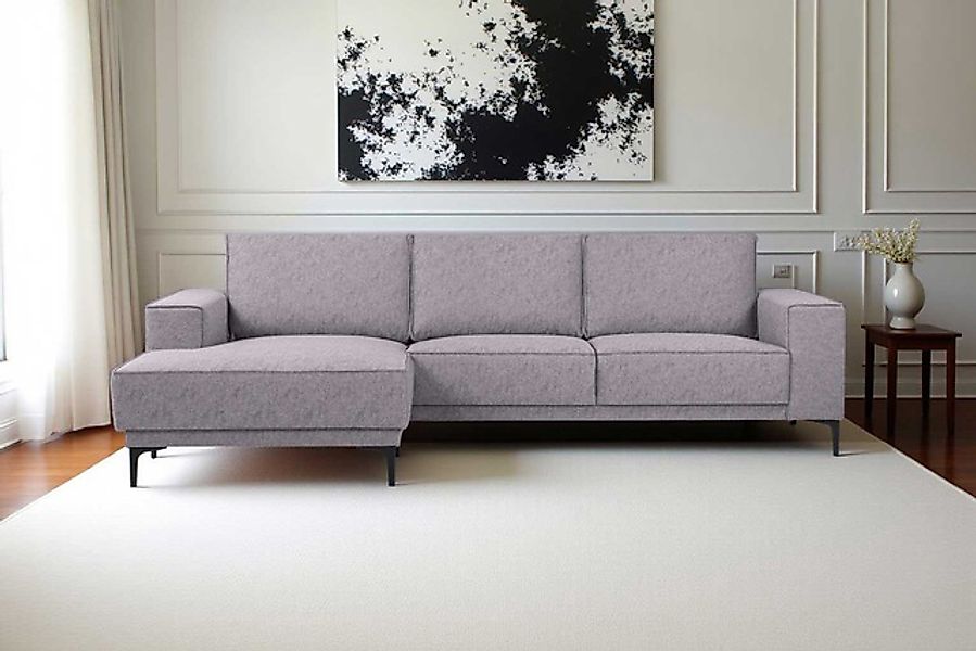 Places of Style Ecksofa »Polsterecke Oland, Struktur, Flachgewebe, Luxus-Mi günstig online kaufen