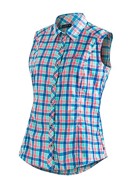 Maier Sports Funktionsbluse "Paloma", Karierte, ärmellose Bluse für Wandern günstig online kaufen