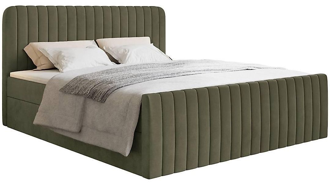 NADUVI Collection | Boxspringbett Adrien Samt mit Stauraum 180x200 günstig online kaufen