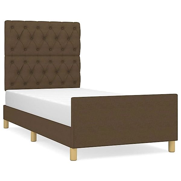 vidaXL Bett Bettgestell ohne Matratze Dunkelbraun günstig online kaufen