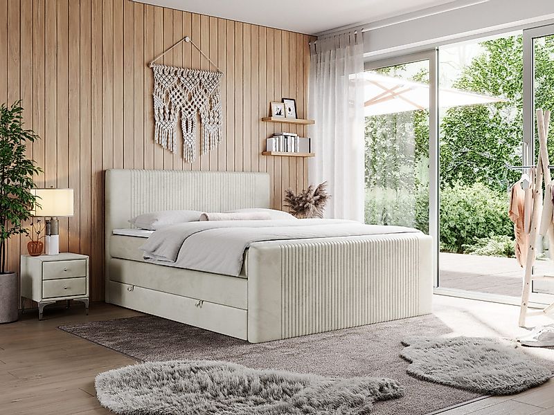 MKS MÖBEL Boxspringbett KING DOREN (Topper günstig online kaufen