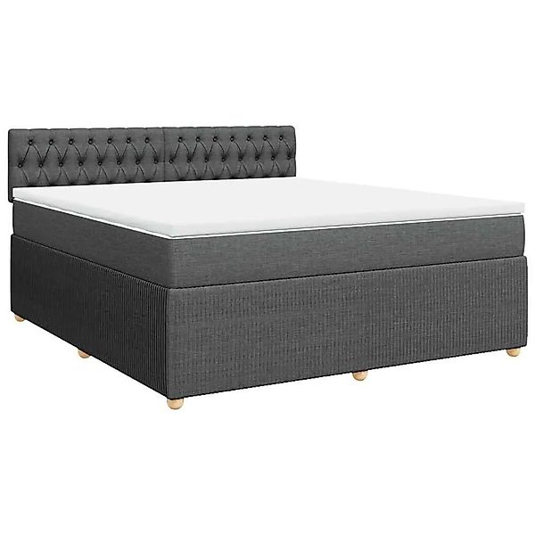 vidaXL Boxspringbett mit Matratze Dunkelgrau 180x200 cm Stoff 3287543 günstig online kaufen