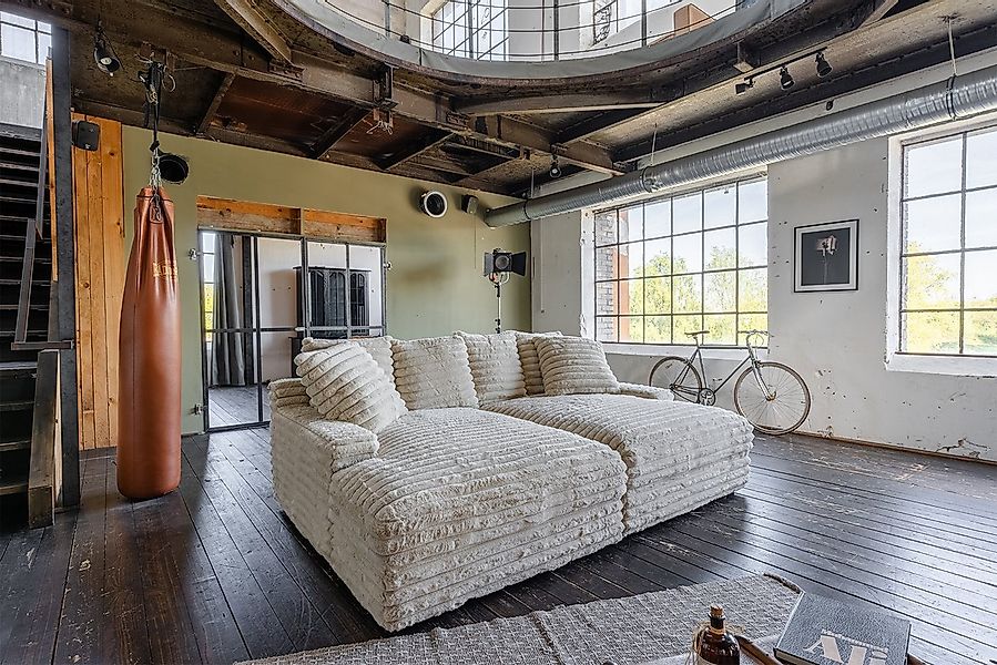 KAWOLA Big-Sofa CADY Cordsofa cremeweiß - Entspannung pur - Wohnzimmer Couc günstig online kaufen