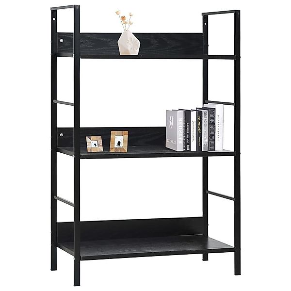 vidaXL Bücherregal Bücherregal 3 Regalböden Schwarz günstig online kaufen