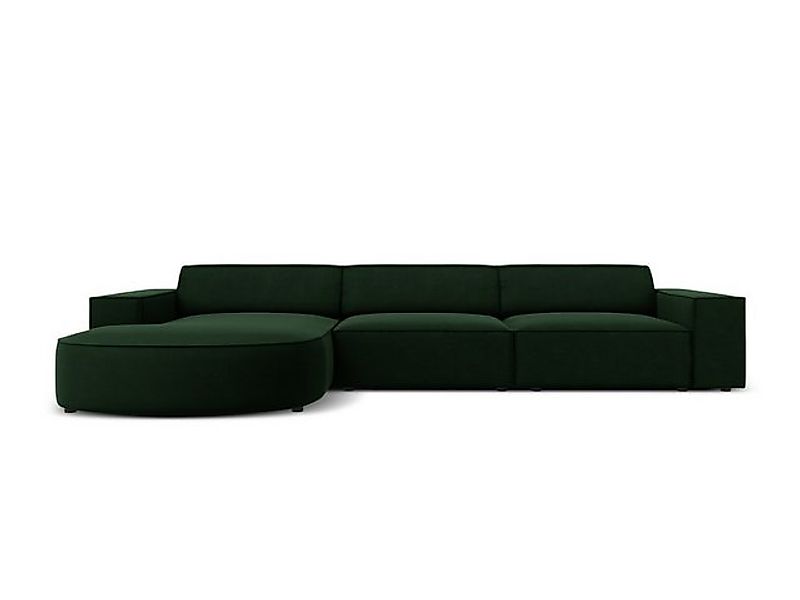 Micadoni Ecksofa Jodie, 4-Sitzer Sofa runde Recamiere günstig online kaufen