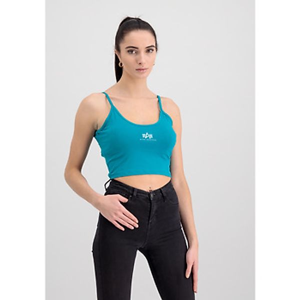 Alpha Industries  Blusen Basic Crop-Top SL Women - blue lagoon günstig online kaufen