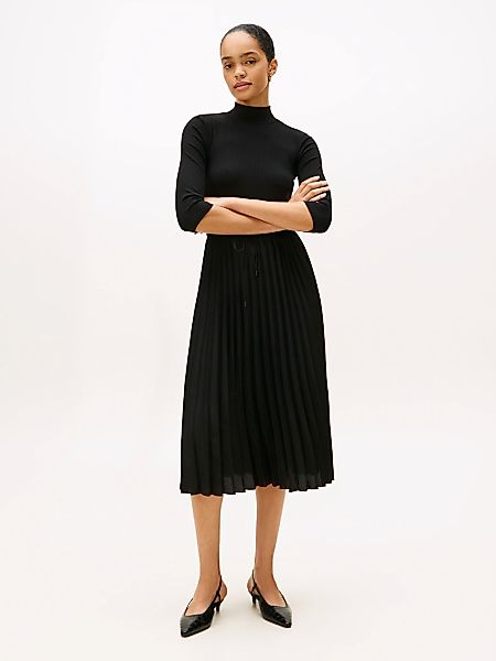 Tommy Hilfiger A-Linien-Kleid "SLIM 5X2 RIB MIX MIDI DRS" günstig online kaufen