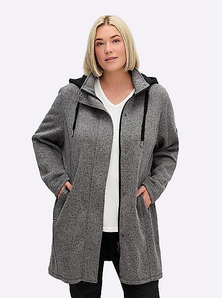 Sheego Allwetterjacke Strick-Fleecejacke Langarm günstig online kaufen
