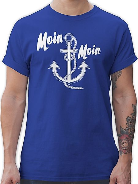 Shirtracer T-Shirt Moin Moin Anker Sprüche günstig online kaufen