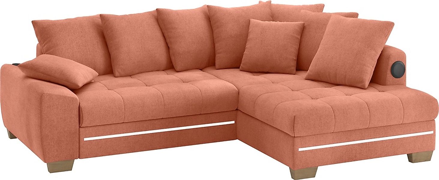 Mr. Couch Ecksofa "Nikita II, L-Form", mit Kaltschaum, RGB-LED, Soundsystem günstig online kaufen