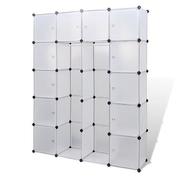 furnicato Umbauschrank Modularer Schrank mit 14 Fächern Weiß 37x146x180,5 c günstig online kaufen