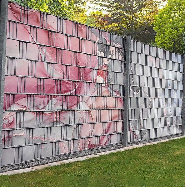 MyMaxxi Sichtschutzstreifen Sichtschutzstreifen Marmor grau pink günstig online kaufen