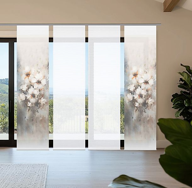 HOME in green Schiebegardine "ARISTEA" Paneelwagen 4 Stk. tlg. Bambusoptik, günstig online kaufen