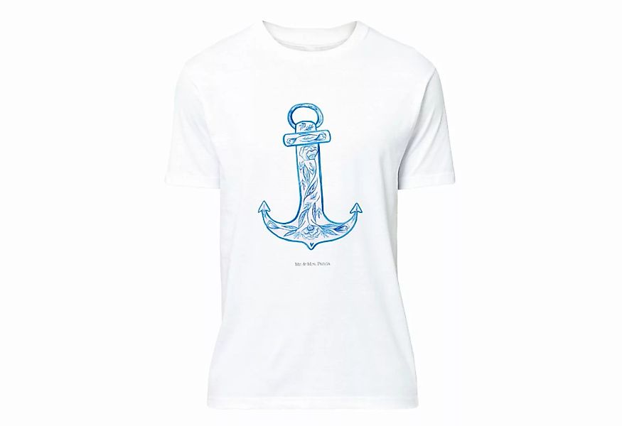 Mr. & Mrs. Panda T-Shirt Anker Blau - Weiß - Geschenk, Herrn, lustige Sprüc günstig online kaufen
