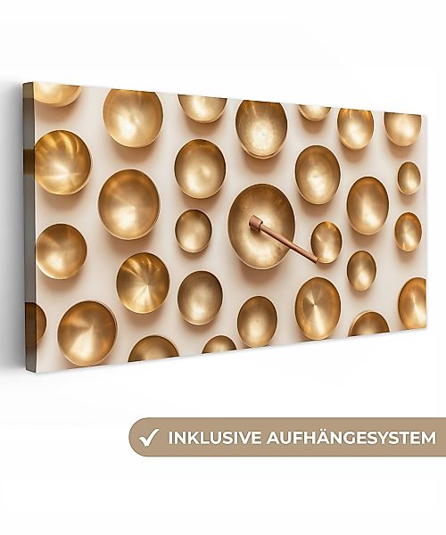 OneMillionCanvasses® Leinwandbild Panorama Symmetrisch - Gold günstig online kaufen