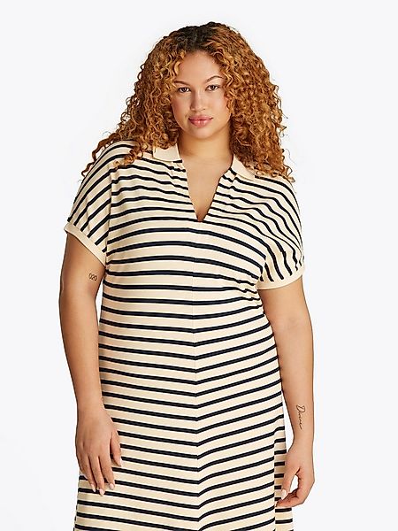 Tommy Hilfiger Curve Midikleid CRV LYOCELL OPEN-NK MIDI DRESS in Großen Grö günstig online kaufen