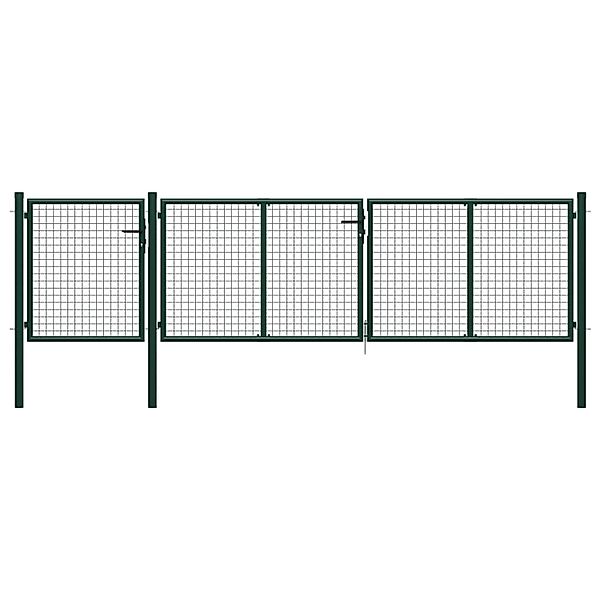 vidaXL Gartentor Stahl 400 x 100 cm Grün 144311 günstig online kaufen