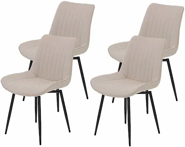 HELA Drehstuhl »Vierfußstuhl BERGEN«, (Set), 4 St., Webstoff, Esszimmerstuh günstig online kaufen