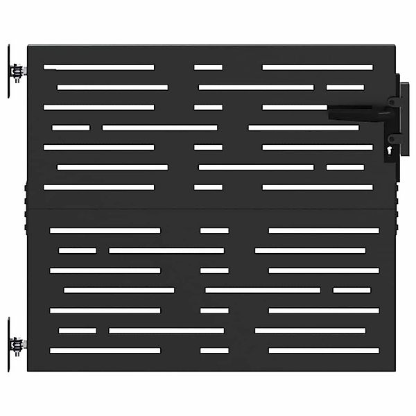 vidaXL Gartentor Schwarz 105 x 100 cm Pulverbeschichteter Stahl 42015874 günstig online kaufen