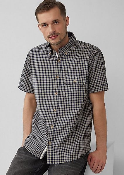s.Oliver Kurzarmhemd Hemd Regular Fit: Kariertes Hemd aus Baumwolle mit But günstig online kaufen