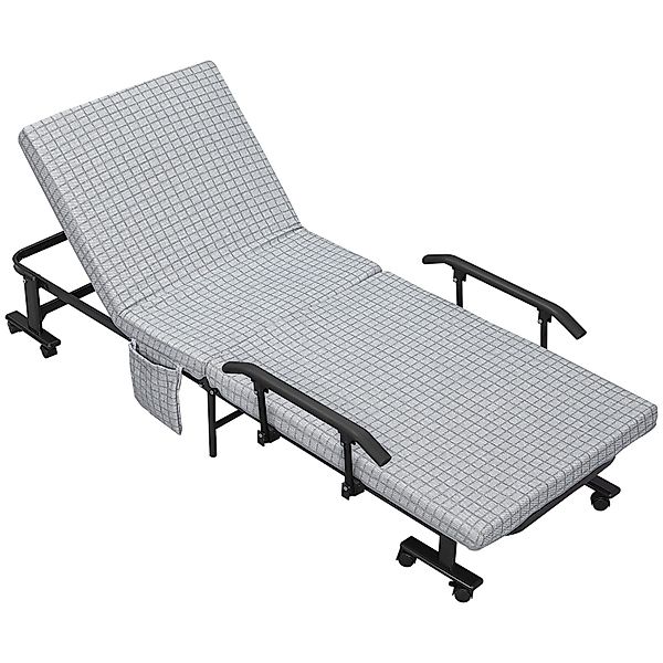 HOMCOM Klappbett mit Rollen 5-Stufig 190 x 76 x 33 cm günstig online kaufen