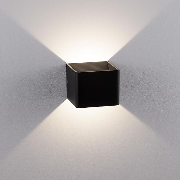 LED Wandleuchte Epic in Schwarz 2x 3W 579lm günstig online kaufen