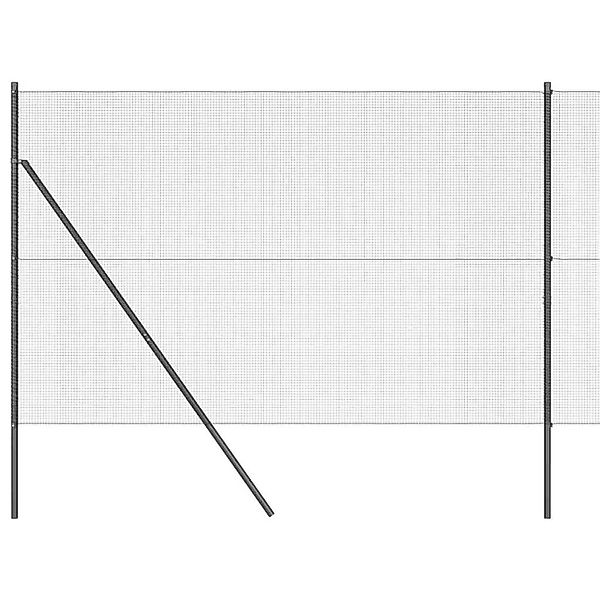vidaXL Zaunpfosten Grau 50 x 1,5 m 12 x 12 mm Maschen Stahl und PVC 3351890 günstig online kaufen
