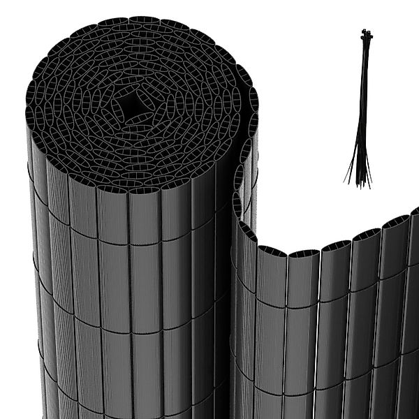 Clanmacy Balkonsichtschutz PVC Sichtschutzmatte mit Kabelbindern günstig online kaufen