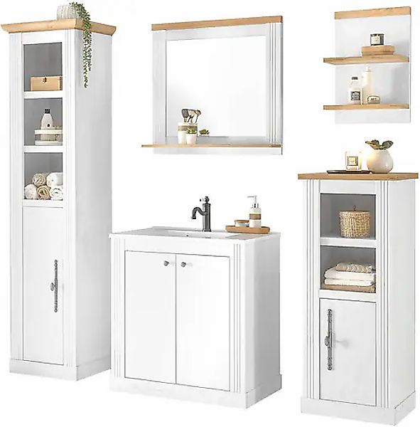 Home affaire Badmöbel-Set »WESTMINSTER, Bad im Landhausstil, 5-teiliges Bad günstig online kaufen