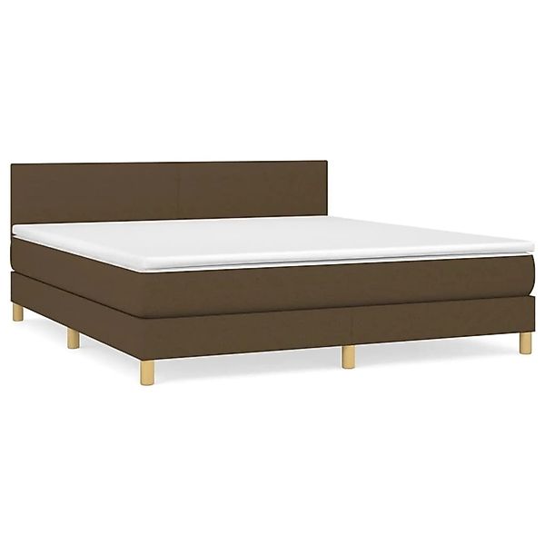 vidaXL Boxspringbett mit Matratze Dunkelbraun 160x200 cm Stoff1373022 günstig online kaufen