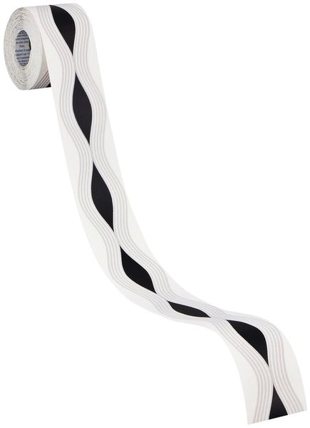 Bricoflor Wellen Tapeten Bordüre in Schwarz Weiß Moderne Tapetenbordüre mit günstig online kaufen