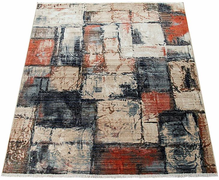 Paco Home Teppich "Sena 452" rechteckig 11 mm Höhe Kurzflor, modernes abstr günstig online kaufen