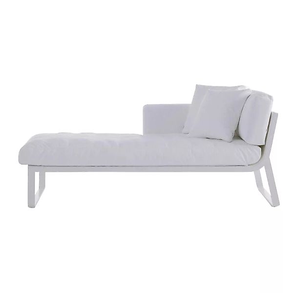 Gandia Blasco - Flat Sofa Modular 2 linker Arm - weiß/Stoff Náutica white/i günstig online kaufen
