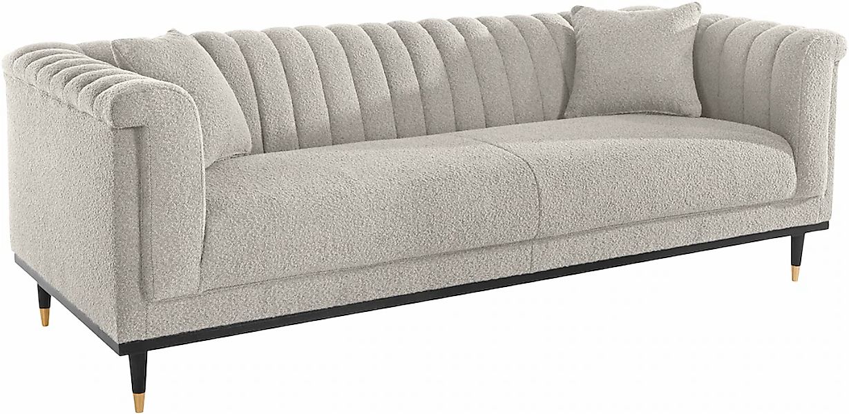 Home affaire 3-Sitzer "Chamby New" im Bouclé-Strukturbezug mit Steppung im günstig online kaufen