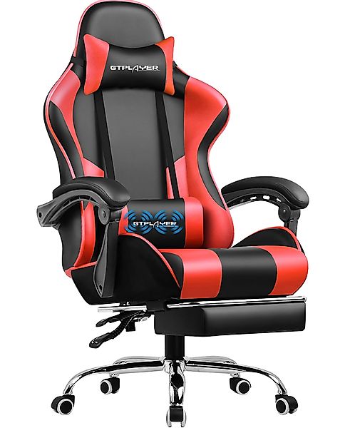 GTPLAYER Gaming-Stuhl Bürostuhl mit Massagefunktion, Fußstütze, günstig online kaufen
