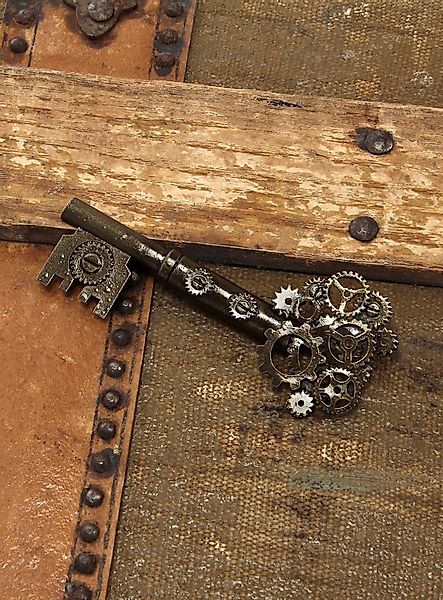 Elope Kostüm Steampunk Schlüssel Brosche, Elegant schmückendes Accessoire i günstig online kaufen