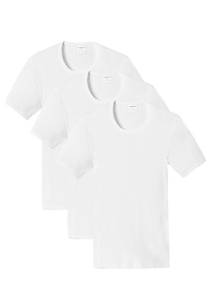 Schiesser Unterhemd 3er Pack Cotton Essentials Doppelripp (Spar-Set, 3-St) günstig online kaufen