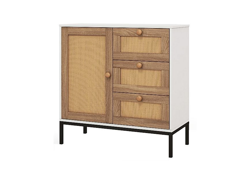 KOMFOTTEU Sideboard Küchenschrank, mit Türen & Schuladen,80 x 35 x 80,5 cm günstig online kaufen