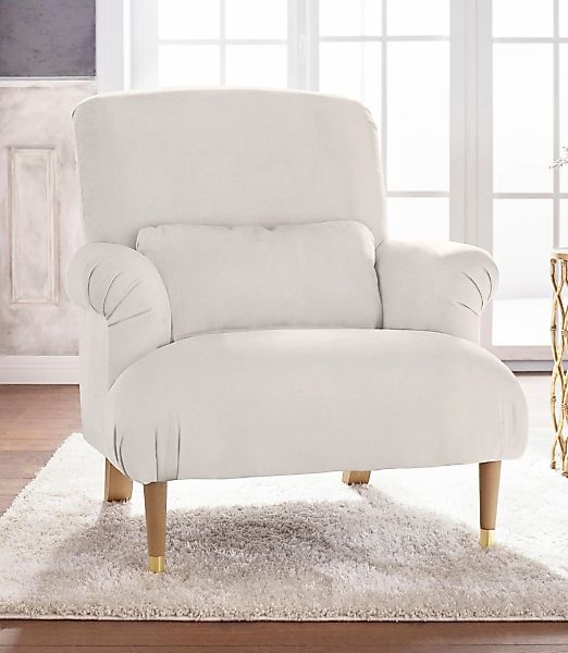 Home affaire XXL-Sessel "Cholet Sessel", mit Zierkissen und Beinen aus Eich günstig online kaufen