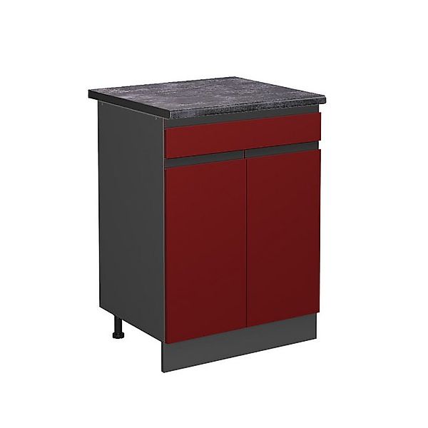 Vicco Küchenunterschrank R-Line Schubladenschrank für die Küche Rot/Anthraz günstig online kaufen