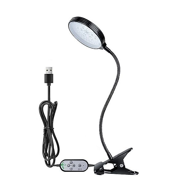 Rosnek Pflanzenlampe Voll Spektrum, Verstellbarer Schwanenhals,mit Schreibt günstig online kaufen