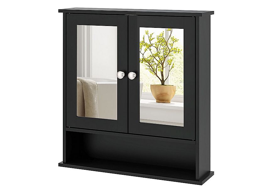 COSTWAY Spiegelschrank Badzimmerschrank mit höhenverstellbarer Ablage günstig online kaufen