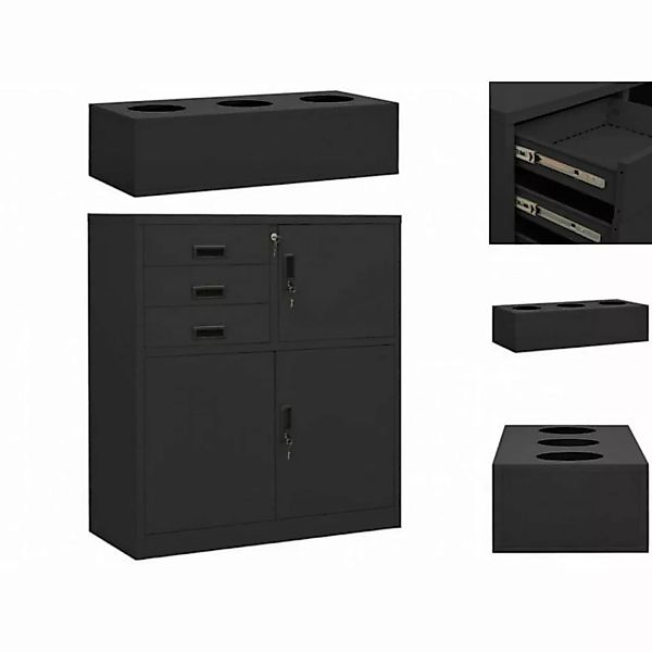 vidaXL Aktenschrank Büroschrank mit Pflanzkasten Anthrazit 90x40x125 cm Sta günstig online kaufen