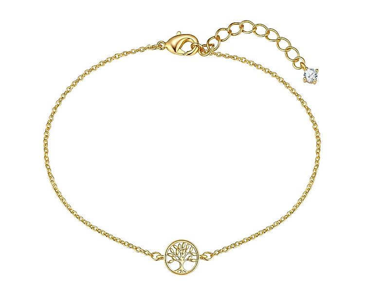 Lulu & Jane Armband Lebensbaum gelbgold günstig online kaufen