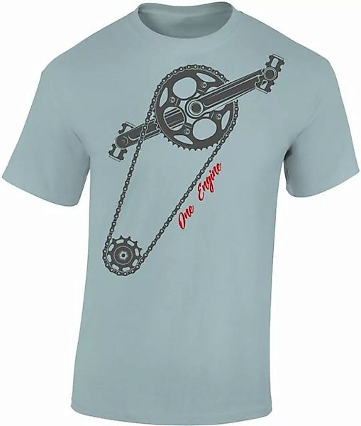 Baddery Print-Shirt Fahrrad T-Shirt : "One Engine", hochwertiger Siebdruck, günstig online kaufen