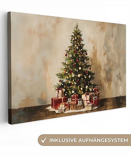OneMillionCanvasses® Leinwandbild Weihnachtsbaum - Geschmückt - Farbenfroh, günstig online kaufen